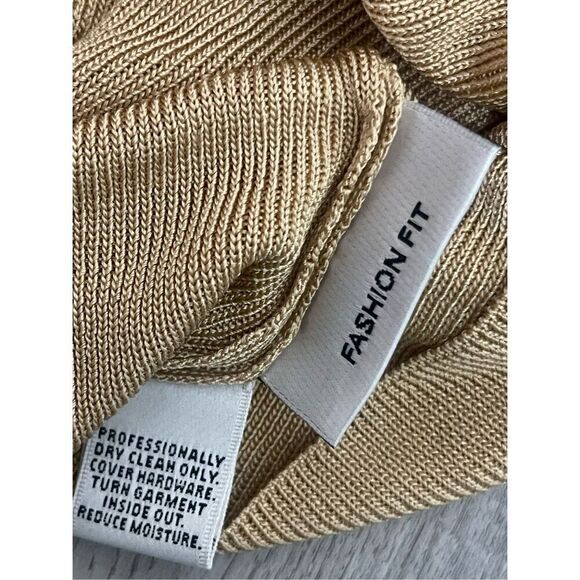 St. John Couture Fashion Fit Camel Color Embellished Sweater Size Small - Picture 4 of 6